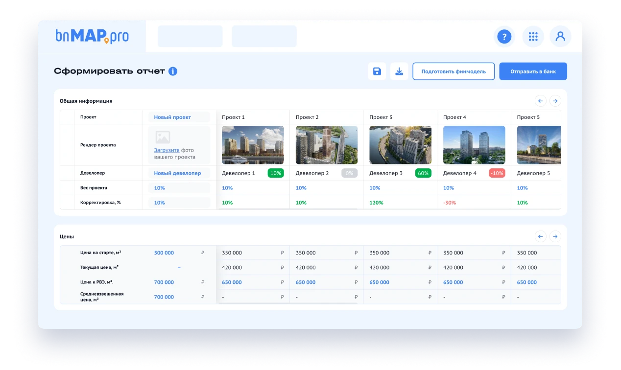 Получите цену реализации в локации